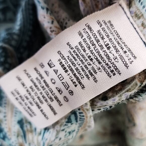 Free People Strapless Teal Empire Ombre Dress - Picture 4 of 4